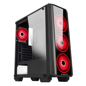 XIGMATEK EN42531 SIROCON II X-POWER 650W KIRMIZI FAN USB3.0 Temper Camlı Kasa
