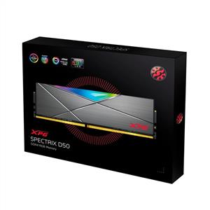 XPG 32GB (2x16GB) Spectrix D50 Siyah RGB DDR4 3200MHz CL16 1.35V