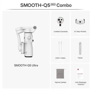 Zhiyun Smooth-Q5 Ultra Combo - AI Takip Özellikli 3 Eksen Telefon Gimbalı