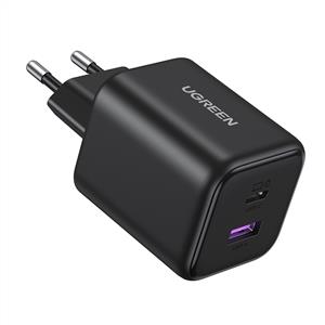 UGREEN 45W GaN Hızlı Şarj Adaptörü ( 1xUSB-C + 1xUSB-A ) - Siyah